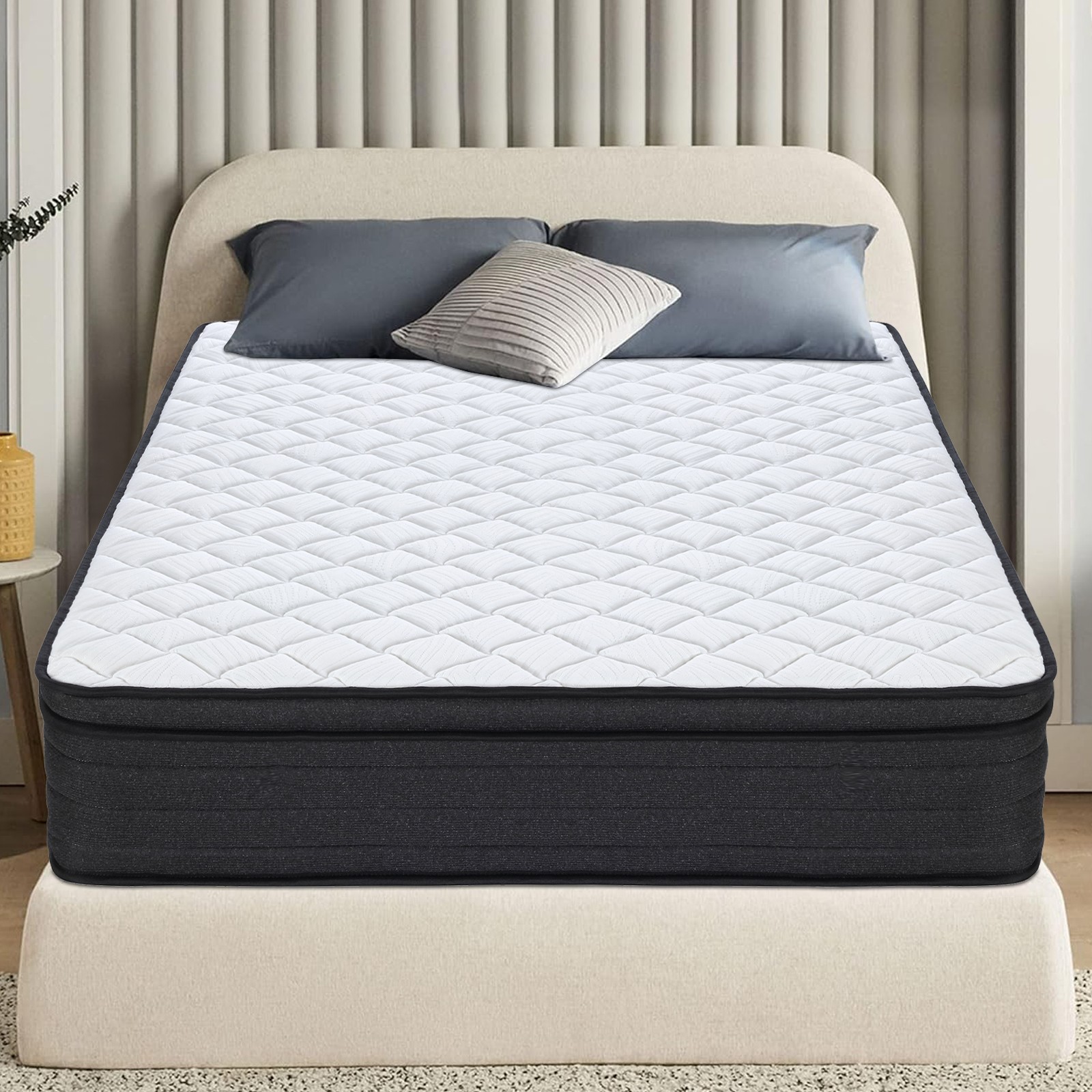 12″ King Size Memory Foam Hybrid Mattress with Motion Isolation & Edge Support