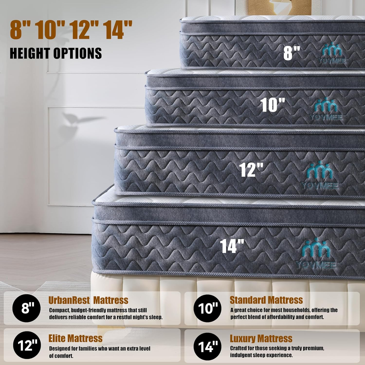 Twin Size Mattress 10 Inch,Twin Mattress in a Box for Cool Sleep Gel Memory Foam