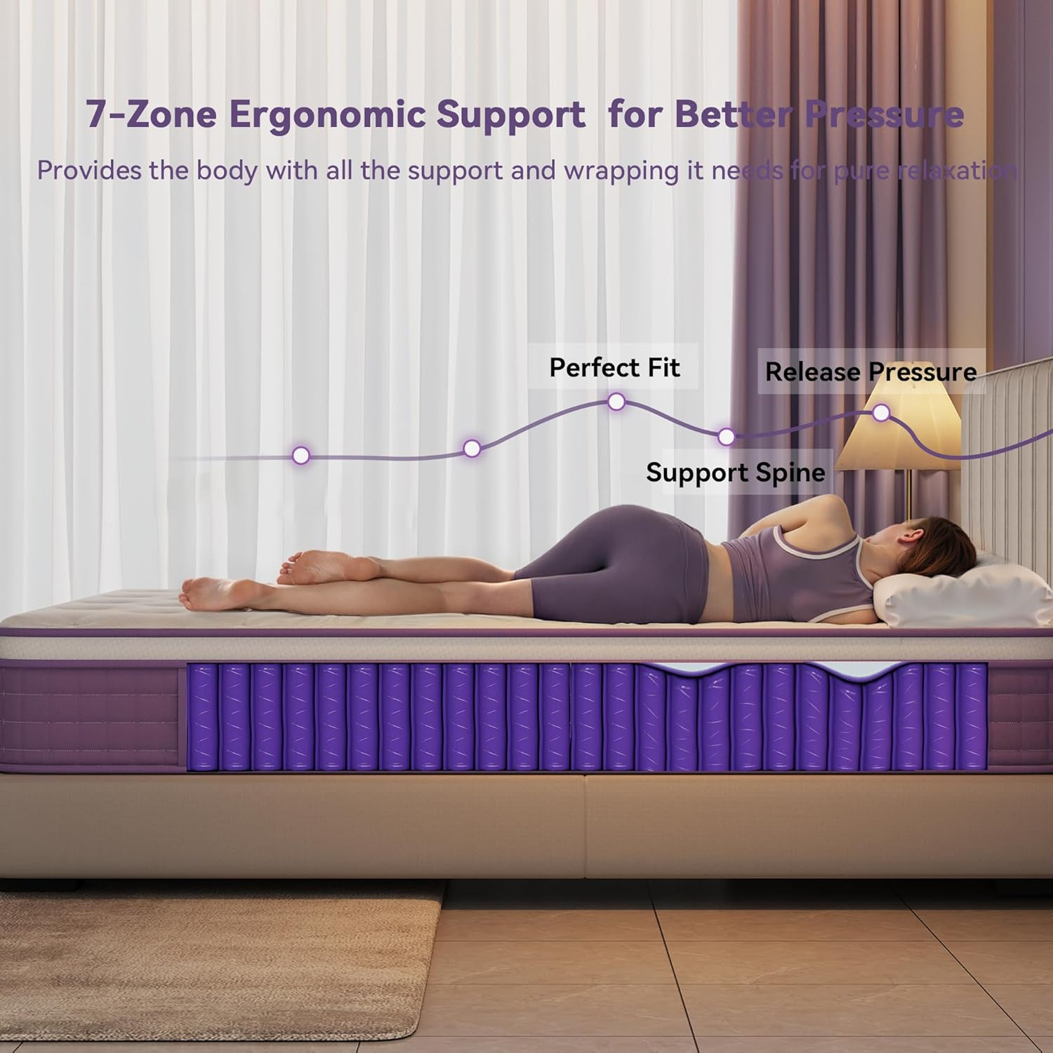 Nelaukoko 12 Inch Queen Mattress in a Box, Hybrid Mattress with Gel Memory Foam