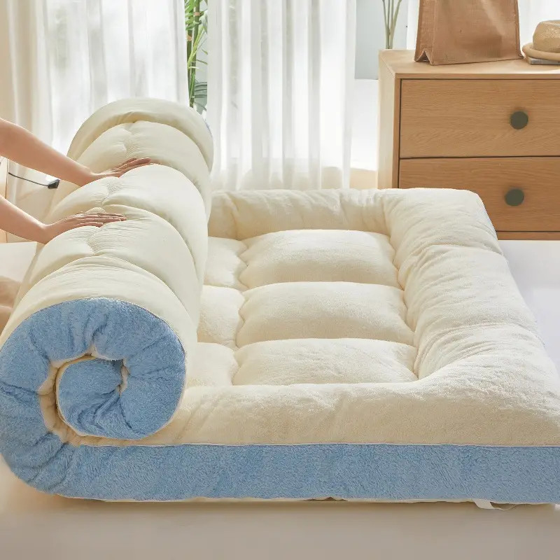 Cozy Sherpa Fleece Futon Mattress Pad – Multi-Use, Machine Washable, All-Season