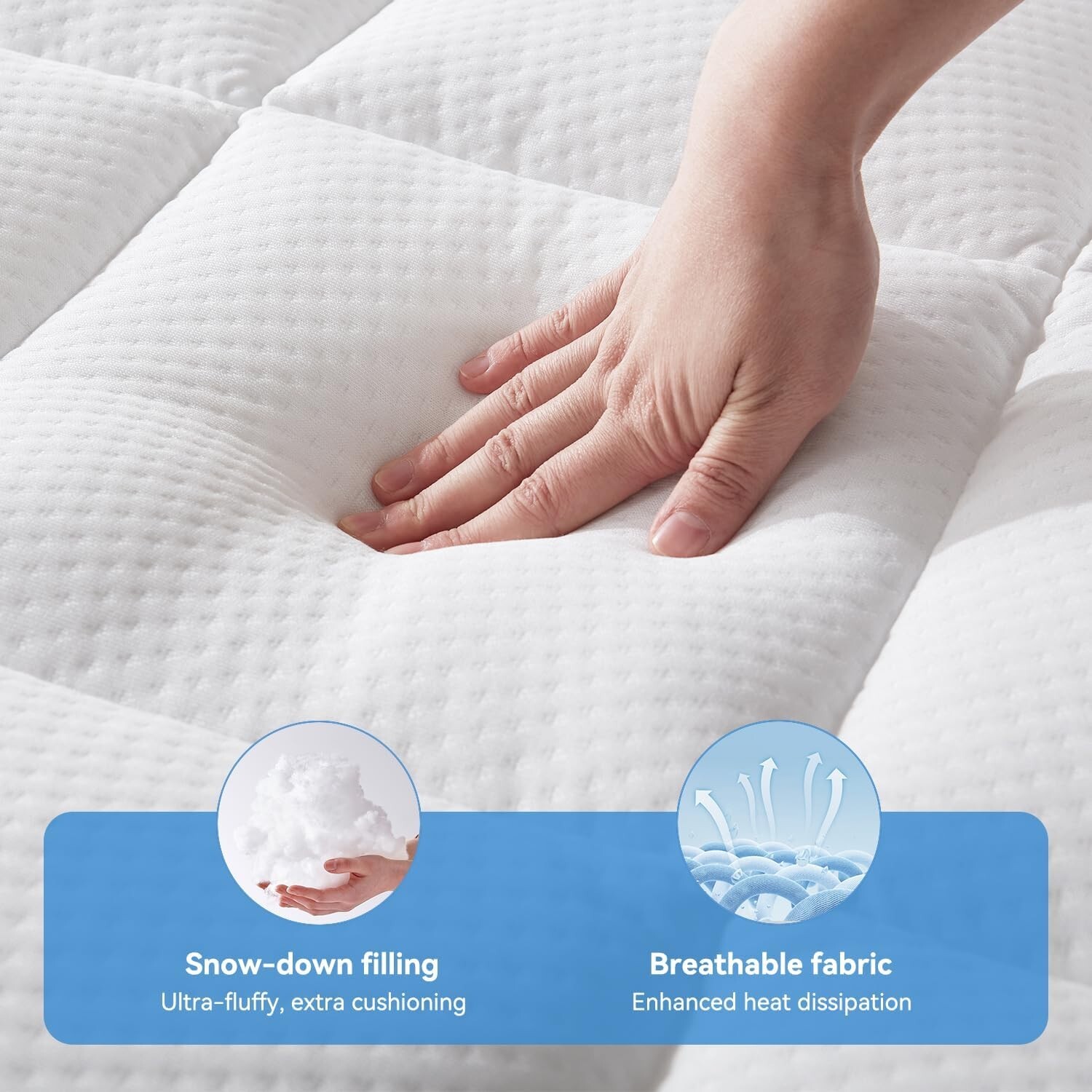 5 Inch Twin Mattress for Kids Adults Cooling Gel-Memory Foam Plus Pillowtop
