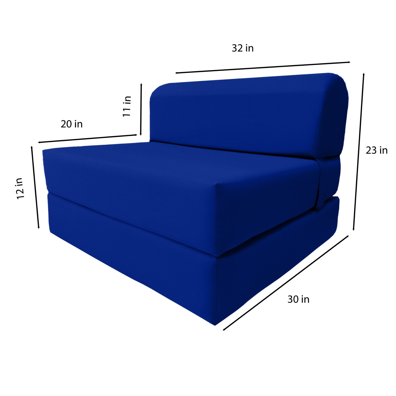 Royal 6x32x70 Sleeper Chair Folding Foam Bed, Foam Density 1.8 lbs Sofa Beds