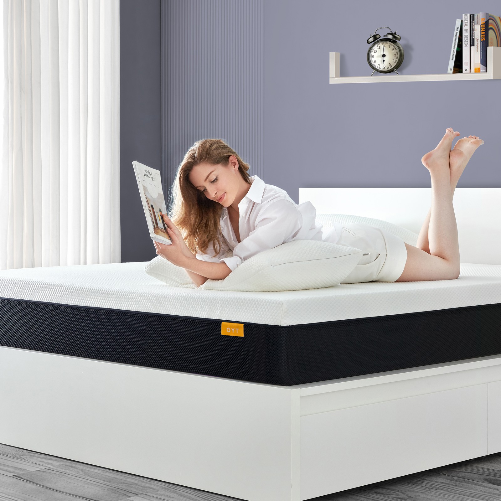 8/10/12In No-Noise Gel Memory Foam Mattress Twin Full Queen King Szie Mattress