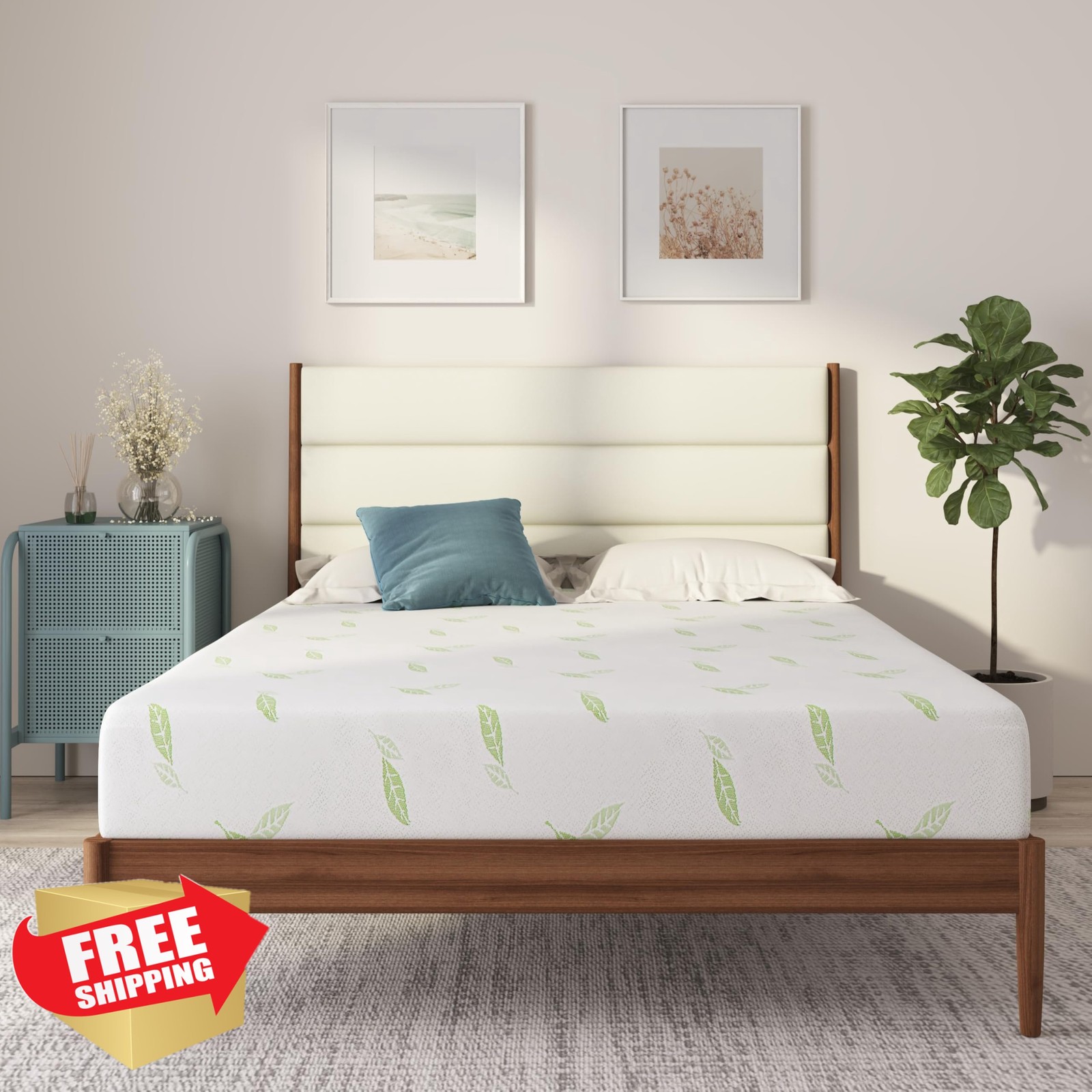 NapQueen Twin XL 6 Inch Mattress Anula Green Tea