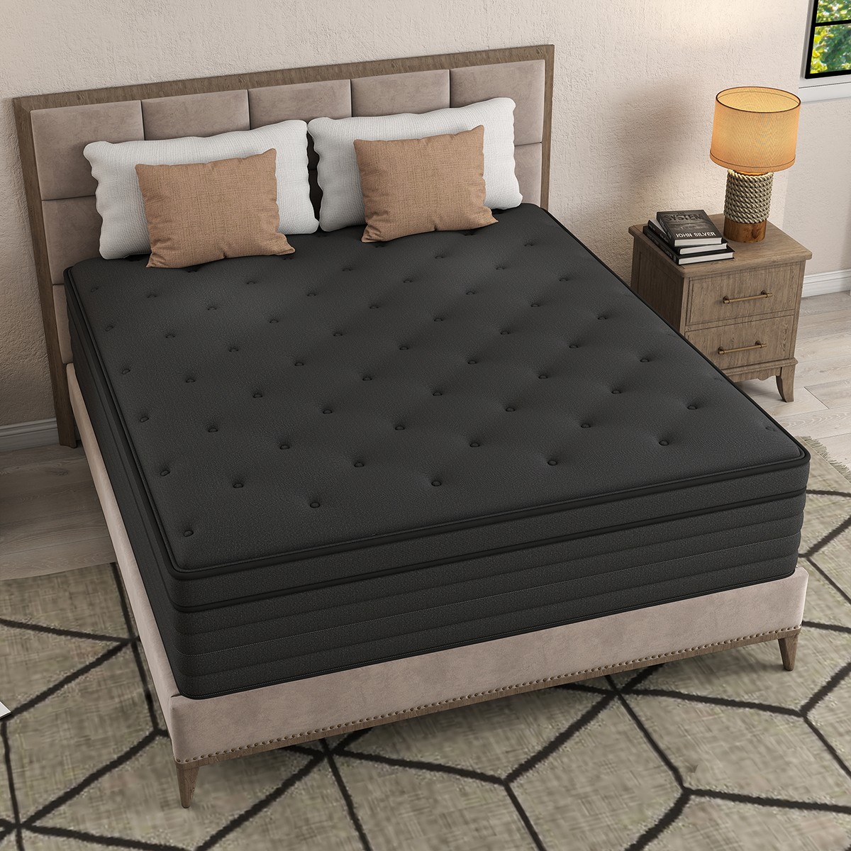 12″14″ Twin Full Queen King Size Mattress Memory Foam Hybrid Spring Bed In a Box