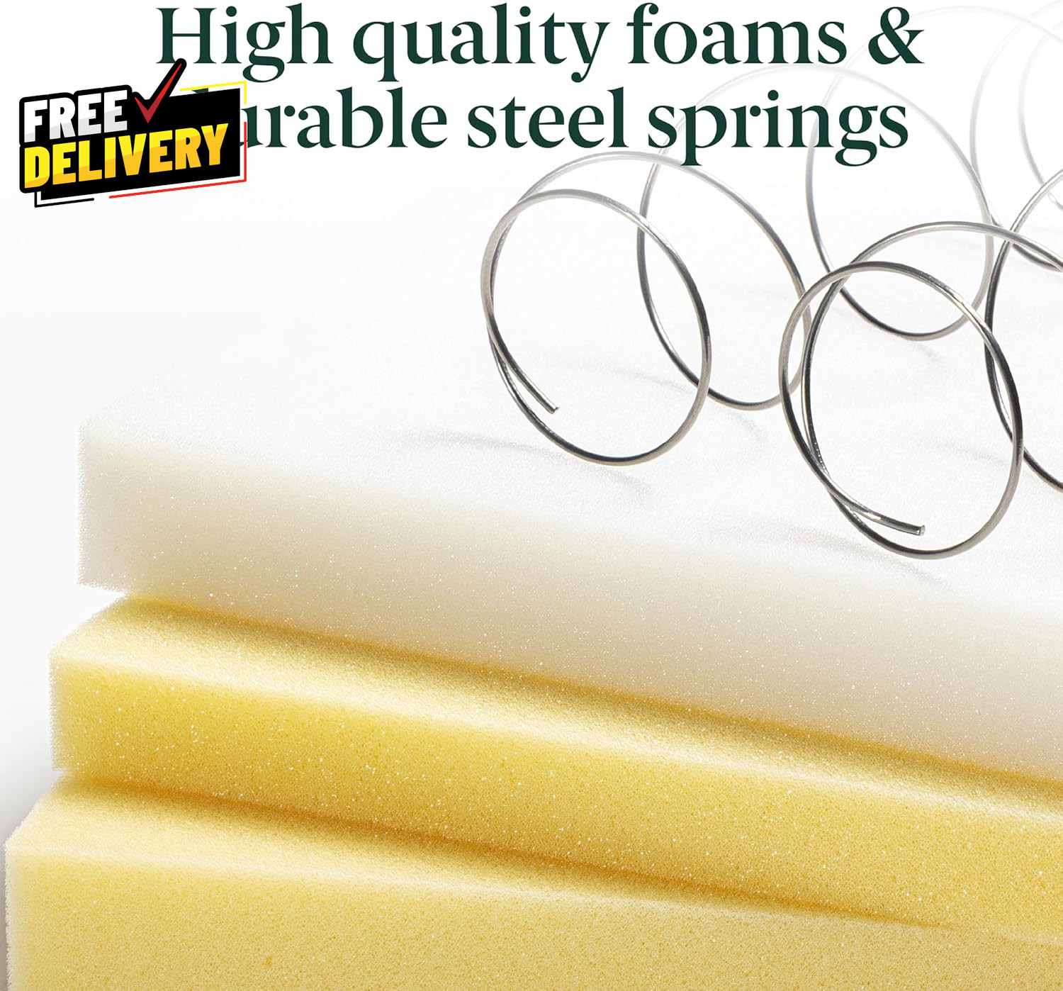 6 Inch Foam and Spring Hybrid Mattress New Version Twin XL Fiberglass Free M….