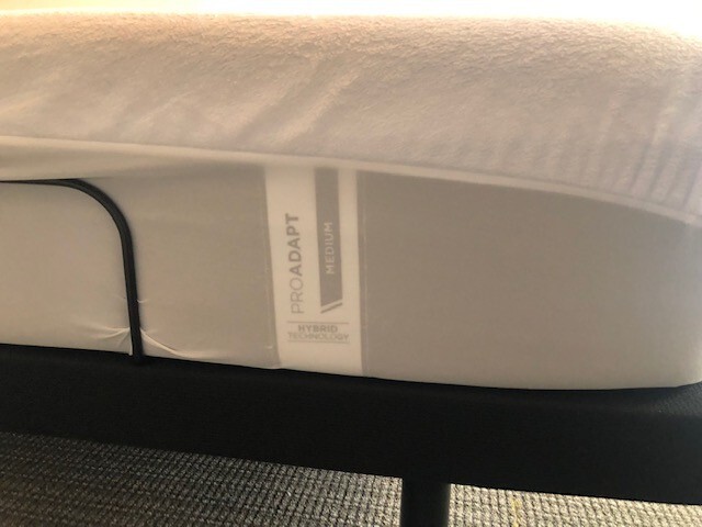 Tempurpedic Pro Adapt Medium Hybrid King bed with Ease adjustable base for head