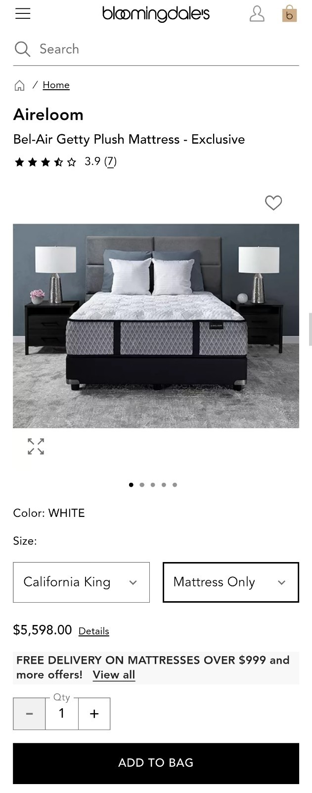 Aireloom Bel-Air Getty Plush Tight Top CAL-KING SIZE