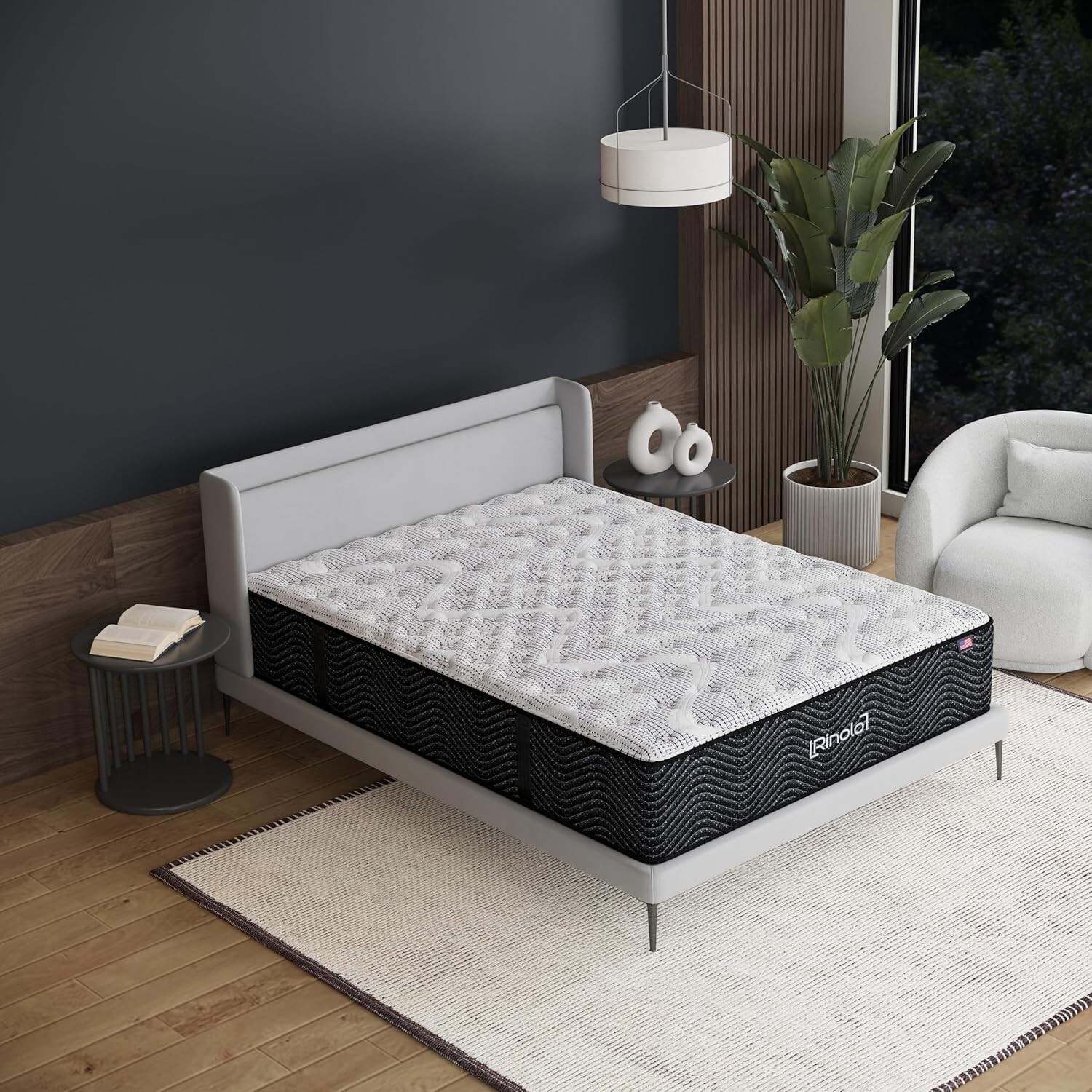 Rinolo 12-Inch Medium Hybrid Mattress in a Box Perfect for All Sleepers