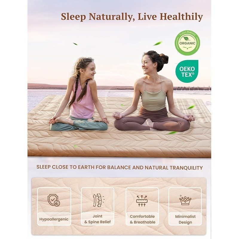Japanese Floor Mattress Memory Foam Portable Futon Roll Up Sleeping Mat New