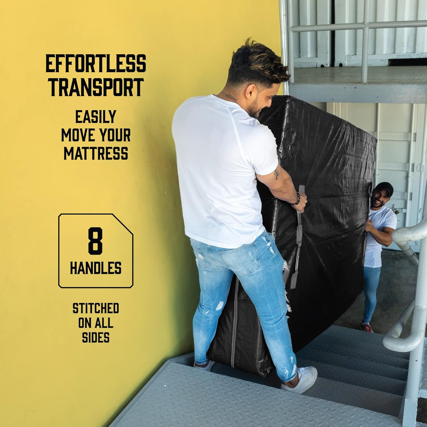 Mattress Bags for Moving with 8 Handles – Cali King Size – Extra-Thick Mattress