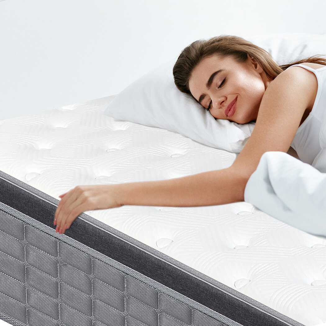 Queen Size Mattress 12″ Twin Full King Bed in a Box Foam Spring Medium Firm