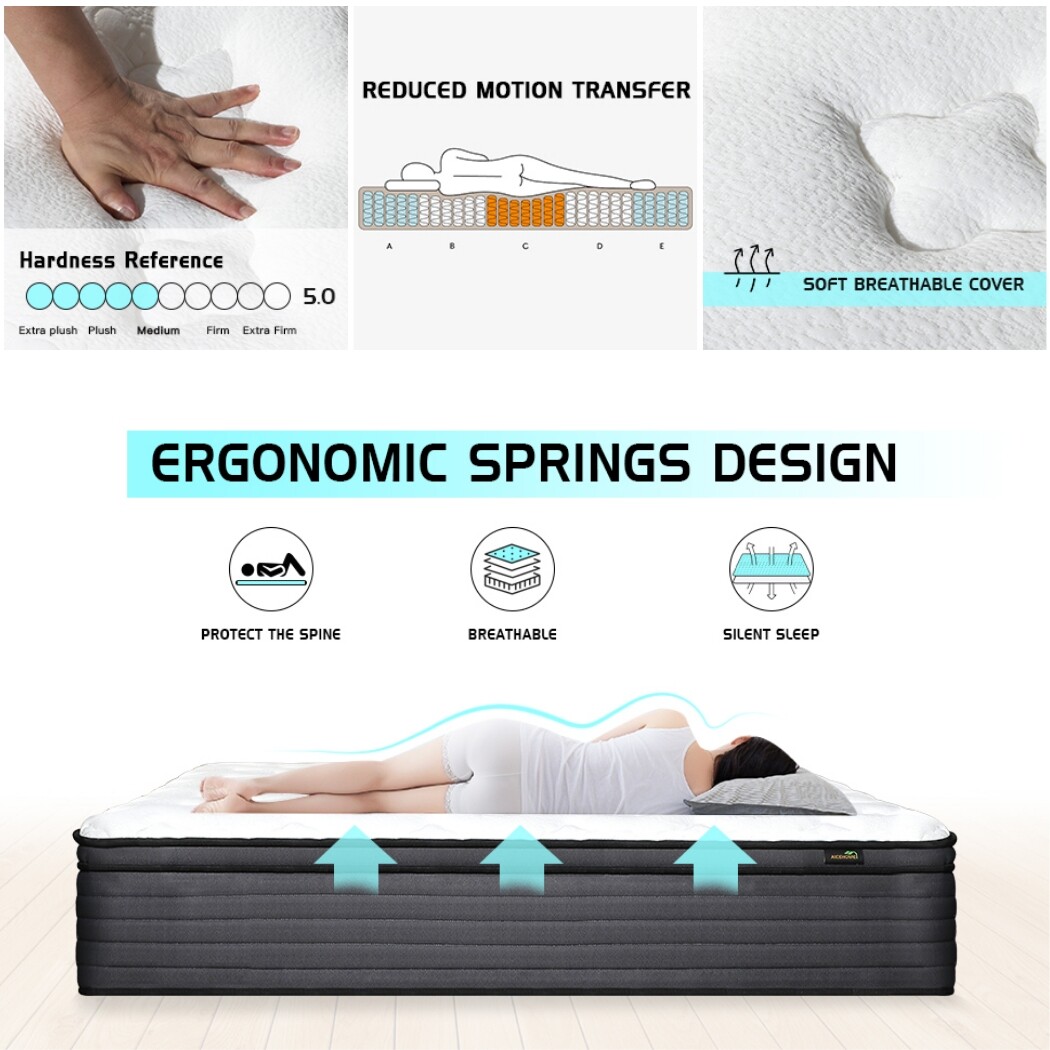 10″ 12″ Memory Foam Mattress Hybrid Innerspring Twin Full Queen King Mattresses