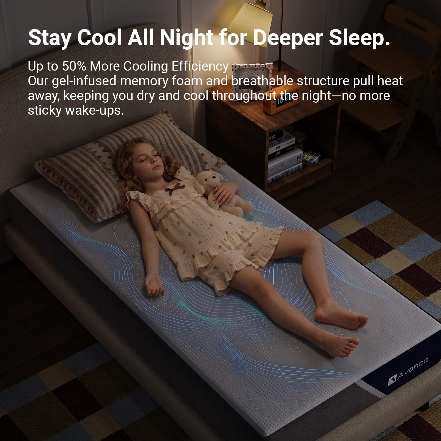8″ Gel Memory Foam Full Mattress with Removable Cover & Breathable Comfort