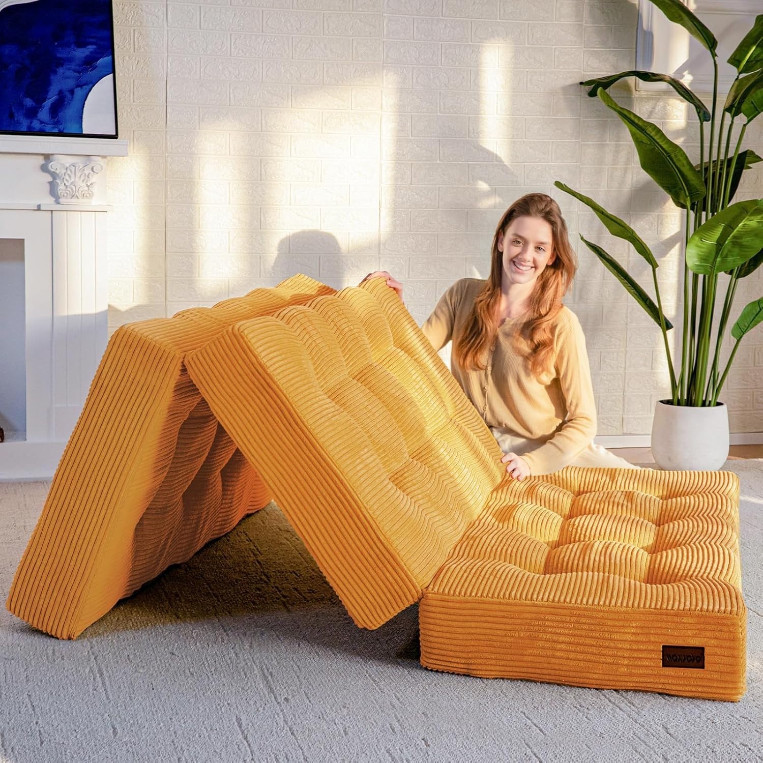 Tri-Fold Mattress 6 Inch Tufted Folding Futon Foam Bed Foldable Floor Mattress..