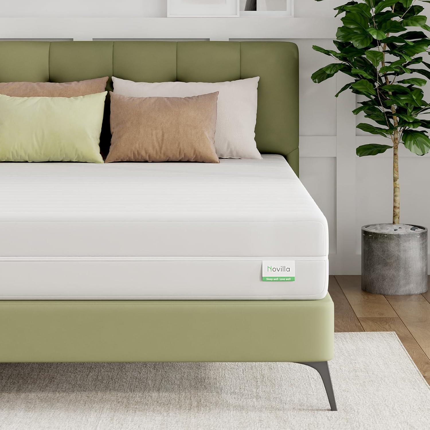 10 Inch Flippable Full Size Foam Mattress for Back & Side Sleepers