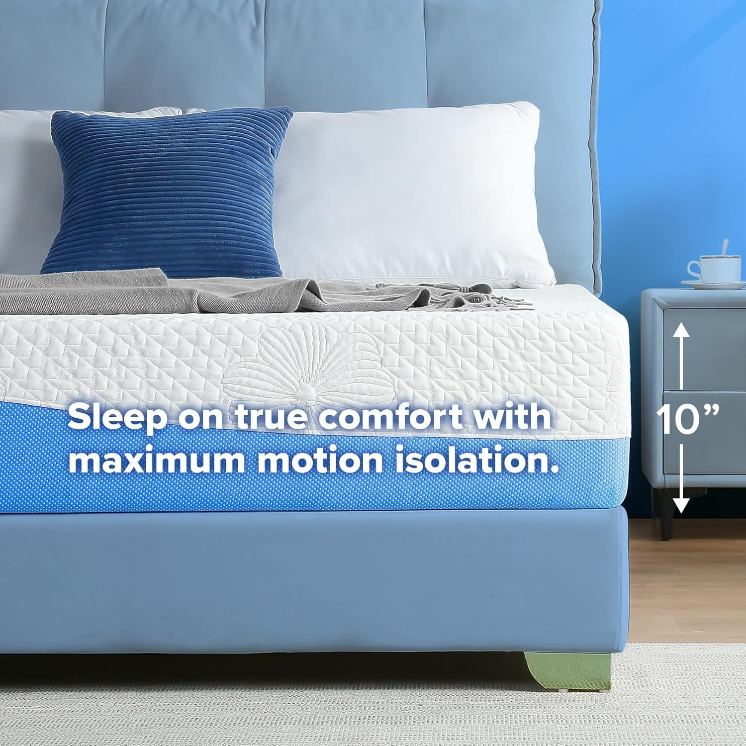 Olee Sleep Twin Mattress, 10 Inch Gel Memory Foam Mattress #2258T R9