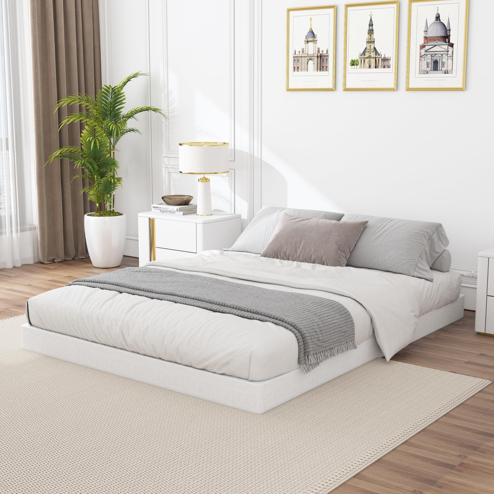 Snaye Low Profile Box Spring Queen Size 4 Inch, 3000lbs Queen, 4 Inch High