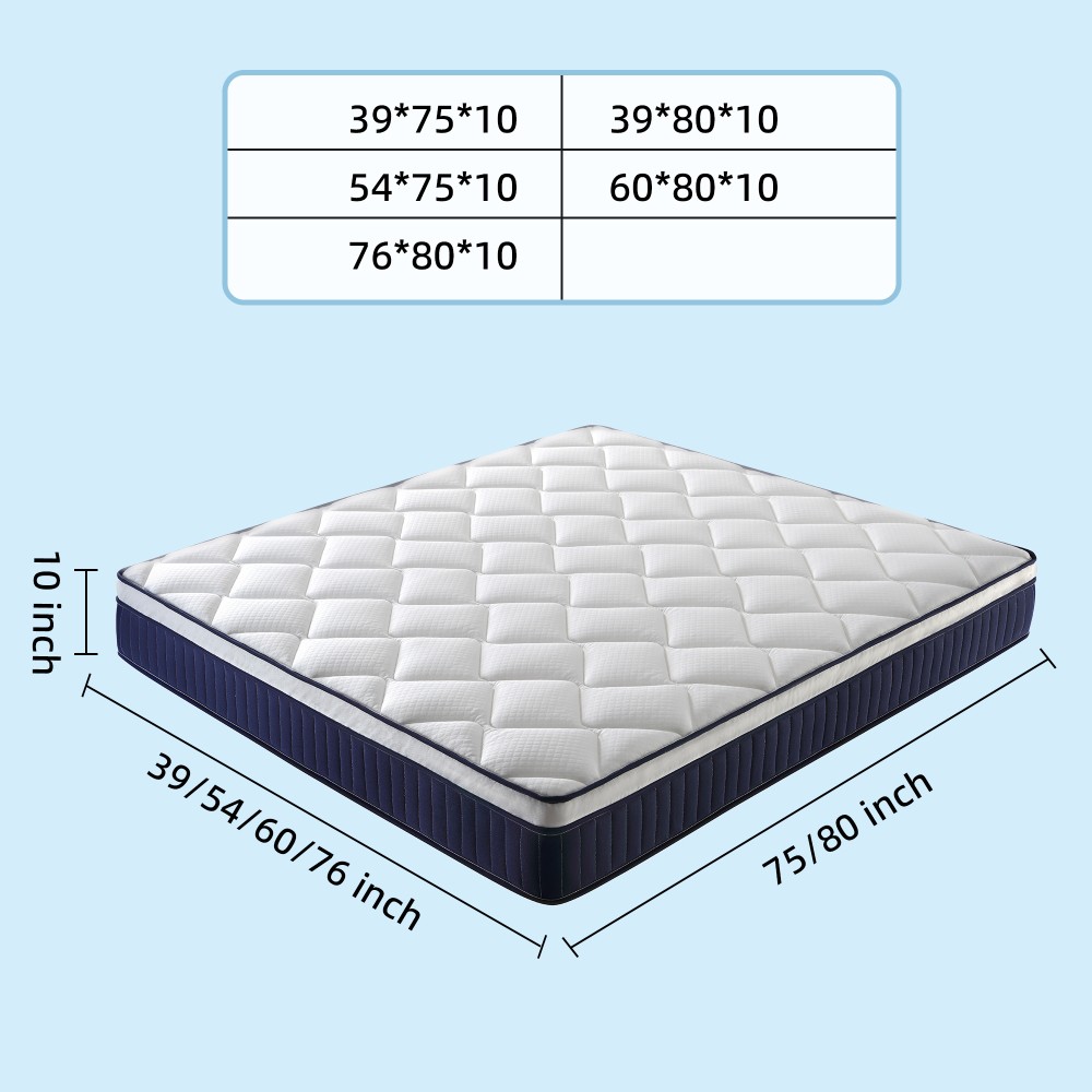 10 Inch Hybrid Gel Memory Foam Mattress Full Queen King Size In a Box-US STOCK