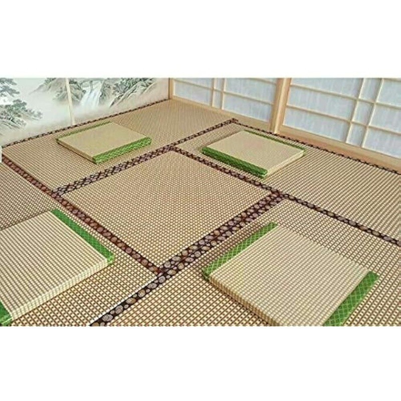 Durable Japanese Mini Tatami Mat 1 Inch Thick Handwoven Reed Futon Use