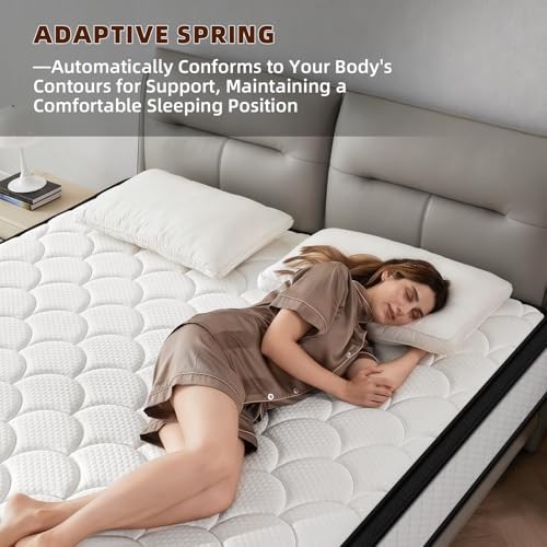 Twin Mattress 10 Inch Medium Firm Hybrid Mattress Twin Size Twin 10 INCH White