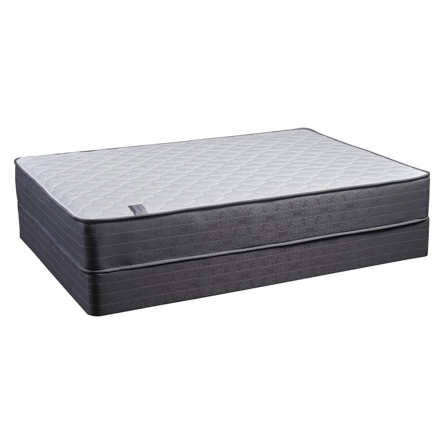 Full XL 10″ Plush Innerspring Mattress & 8″ Wood Box Spring Set