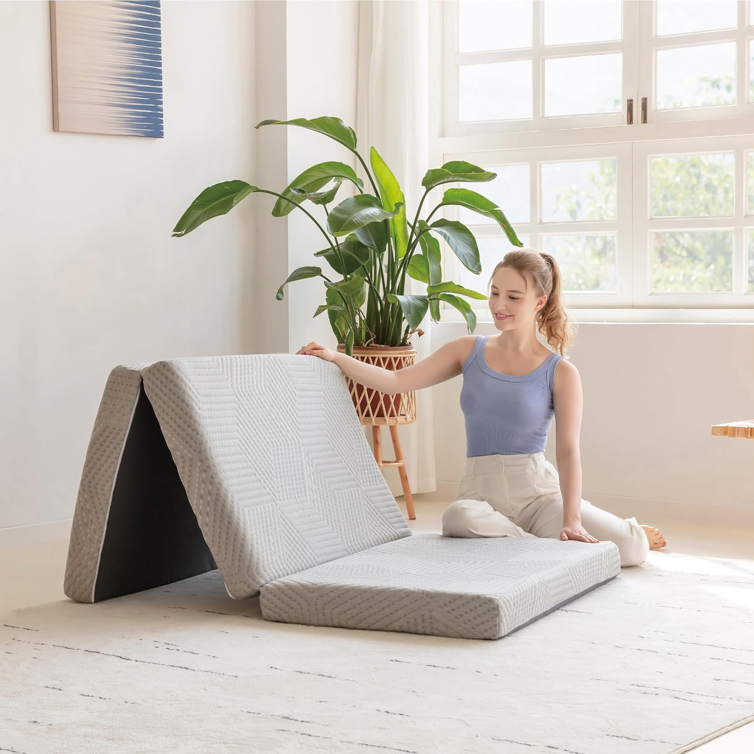 Foldable Mattresses Tri-Fold Gel Memory Foam Twin Queen King Choose Your Size