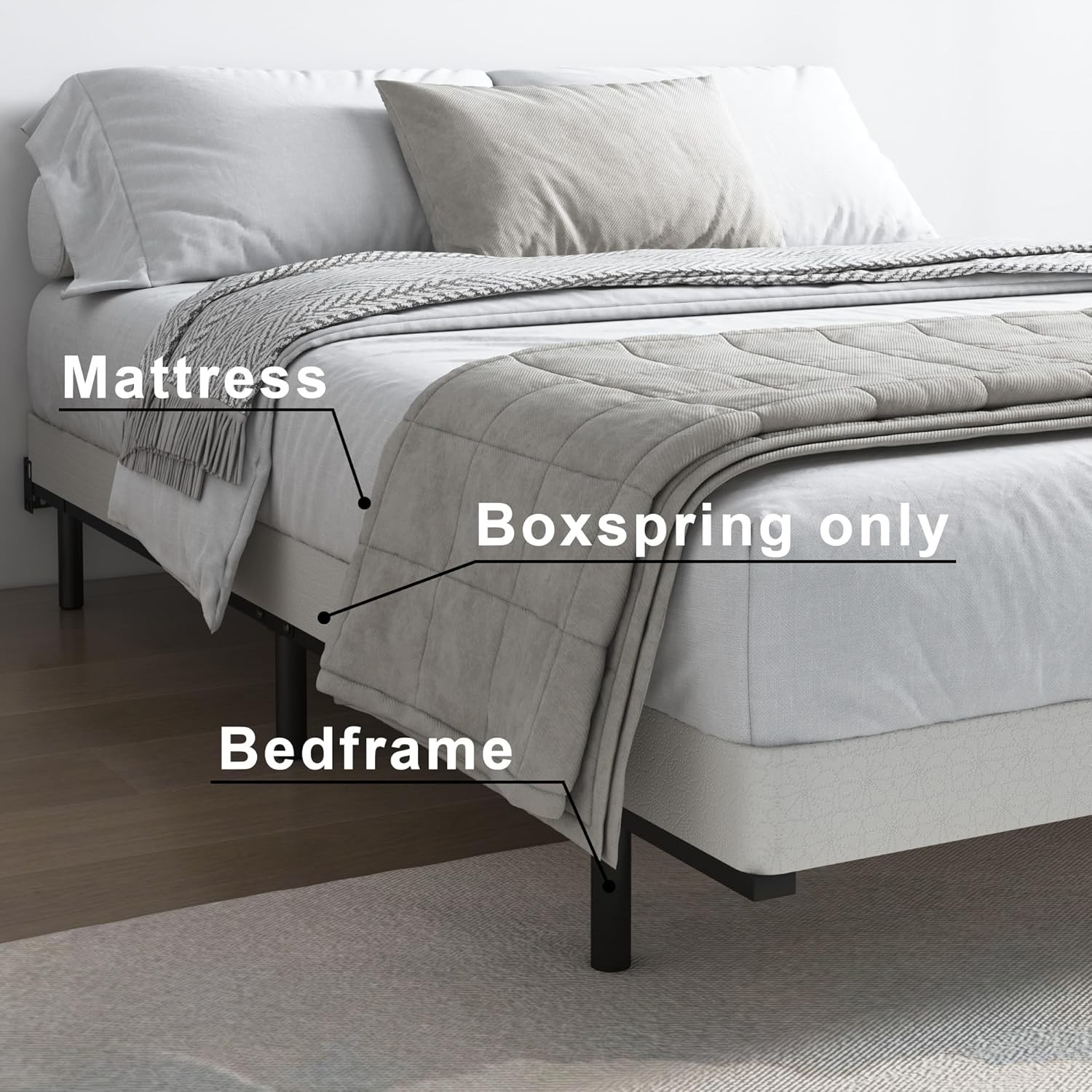 4 Inch Box Spring for Full Bed,Full Size Only,Heavy Duty