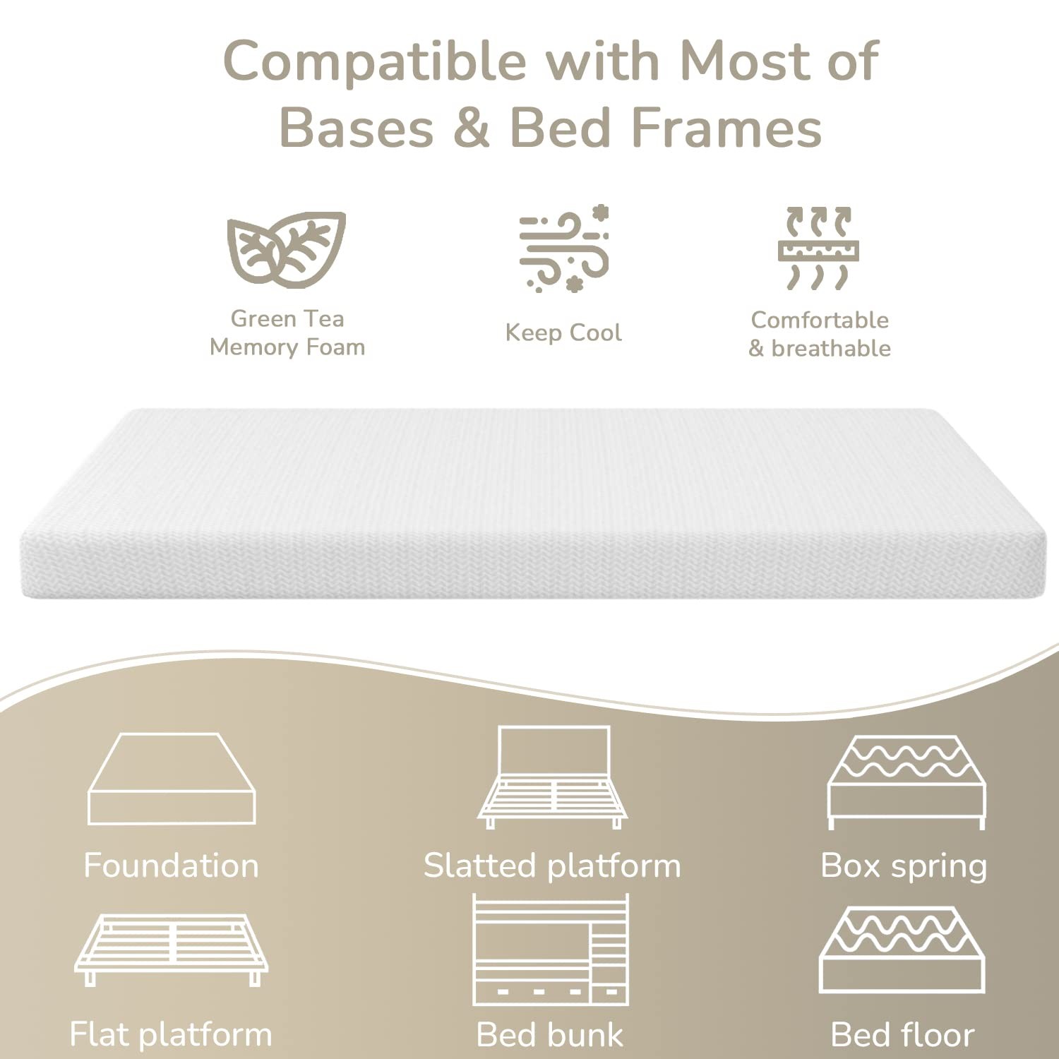 5 Inch Memory Foam Mattress Cooling Gel Queen Size