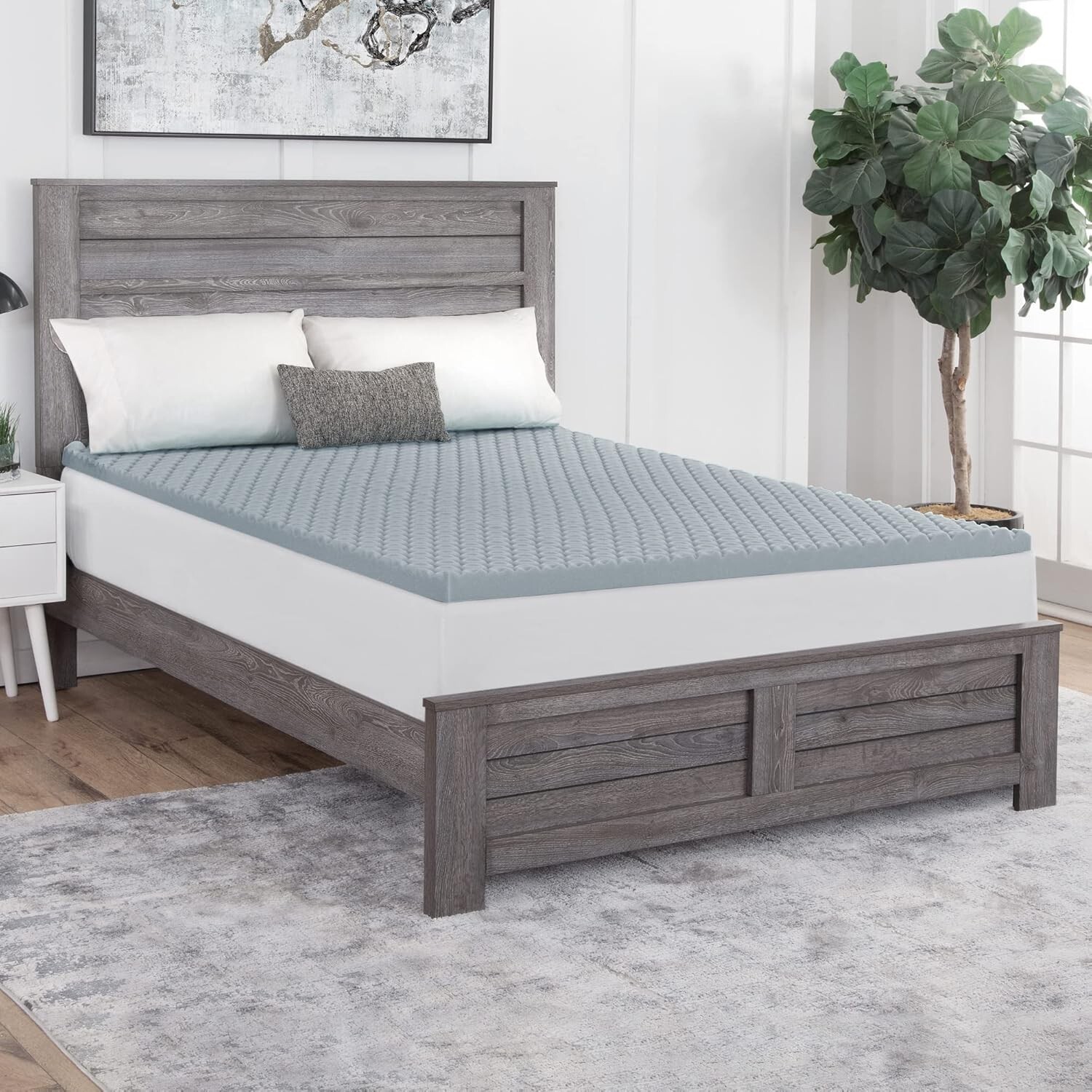 Dream Serenity Cool Point 3″ Memory Foam Mattress Topper Queen