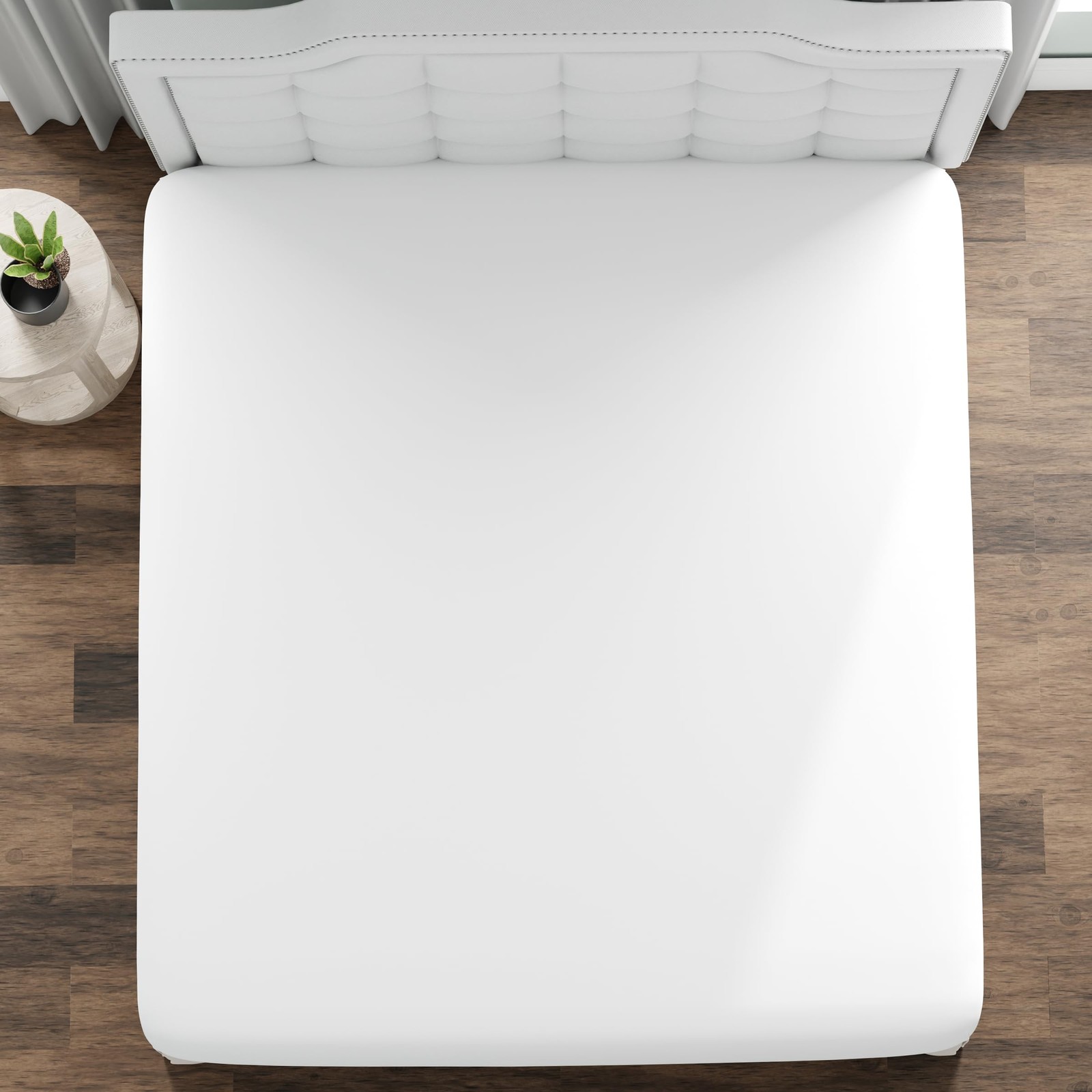 Fresh Ideas Waterproof Mattress Protector 100% Vinyl California King, White