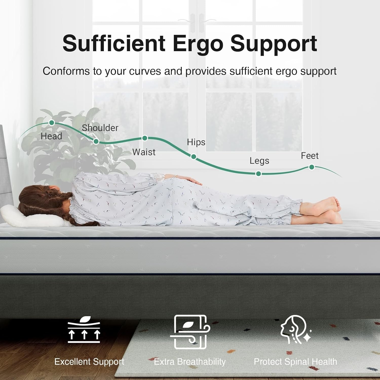 CertiPUR Certified Twin Mattress in a Box – Durable Comfort