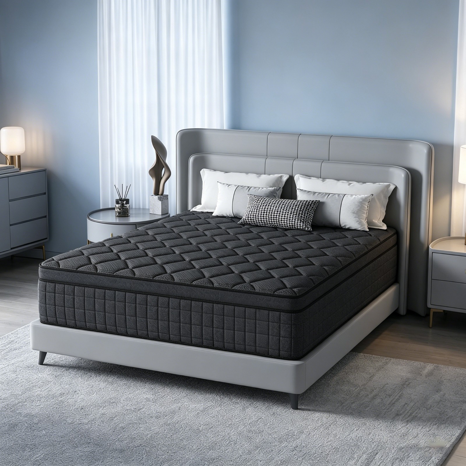 8″10″12″14″ Twin Full Queen King Size Mattress in a Box Hybrid Spring MemoryFoam