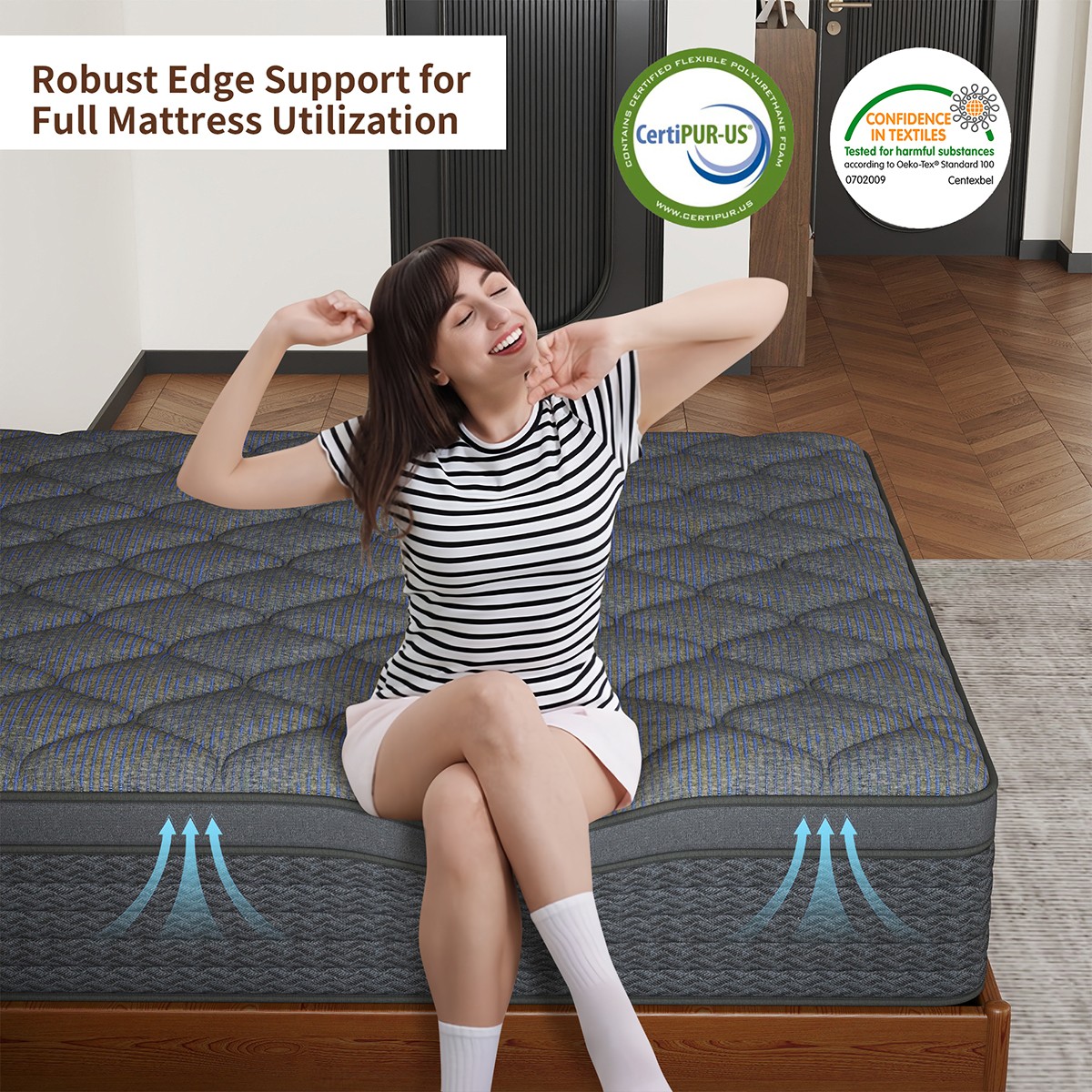 12/14 Inch Gel Memory Foam Hybrid Spring Mattress Twin Full Queen King In A Box