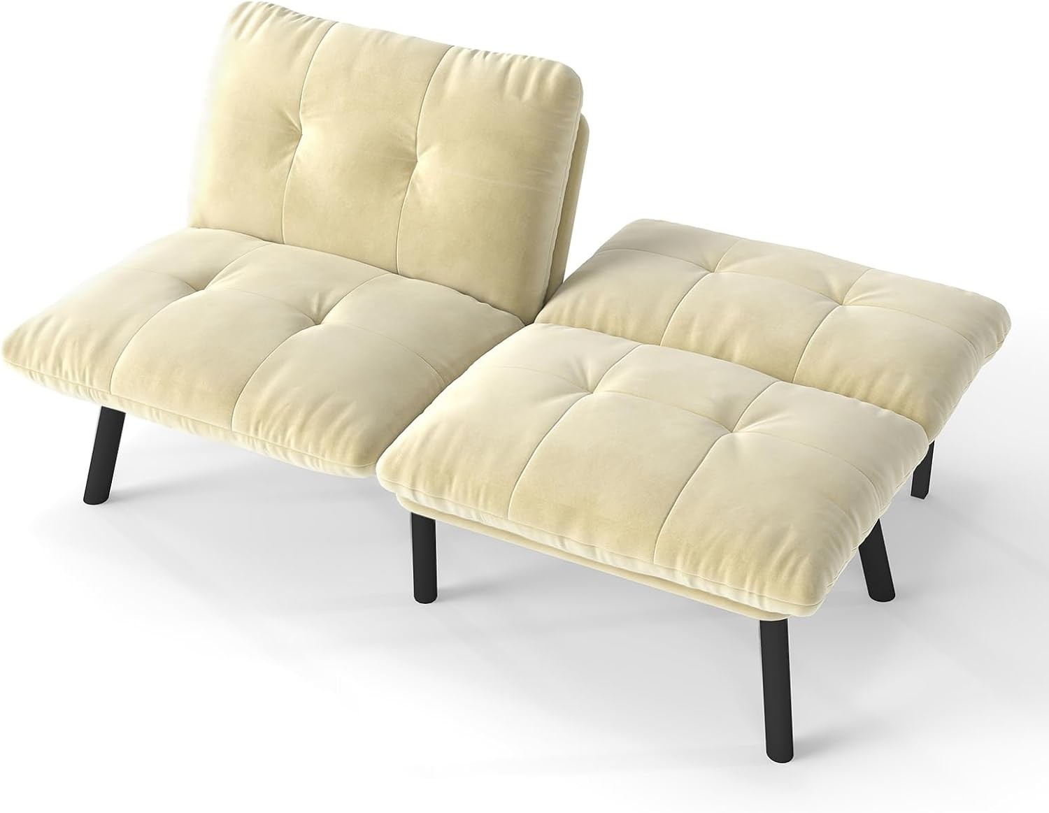 63″ L x 32″ W x 31″ H Cre Convertible Folding Sofa Bed Fabric Metal Fre