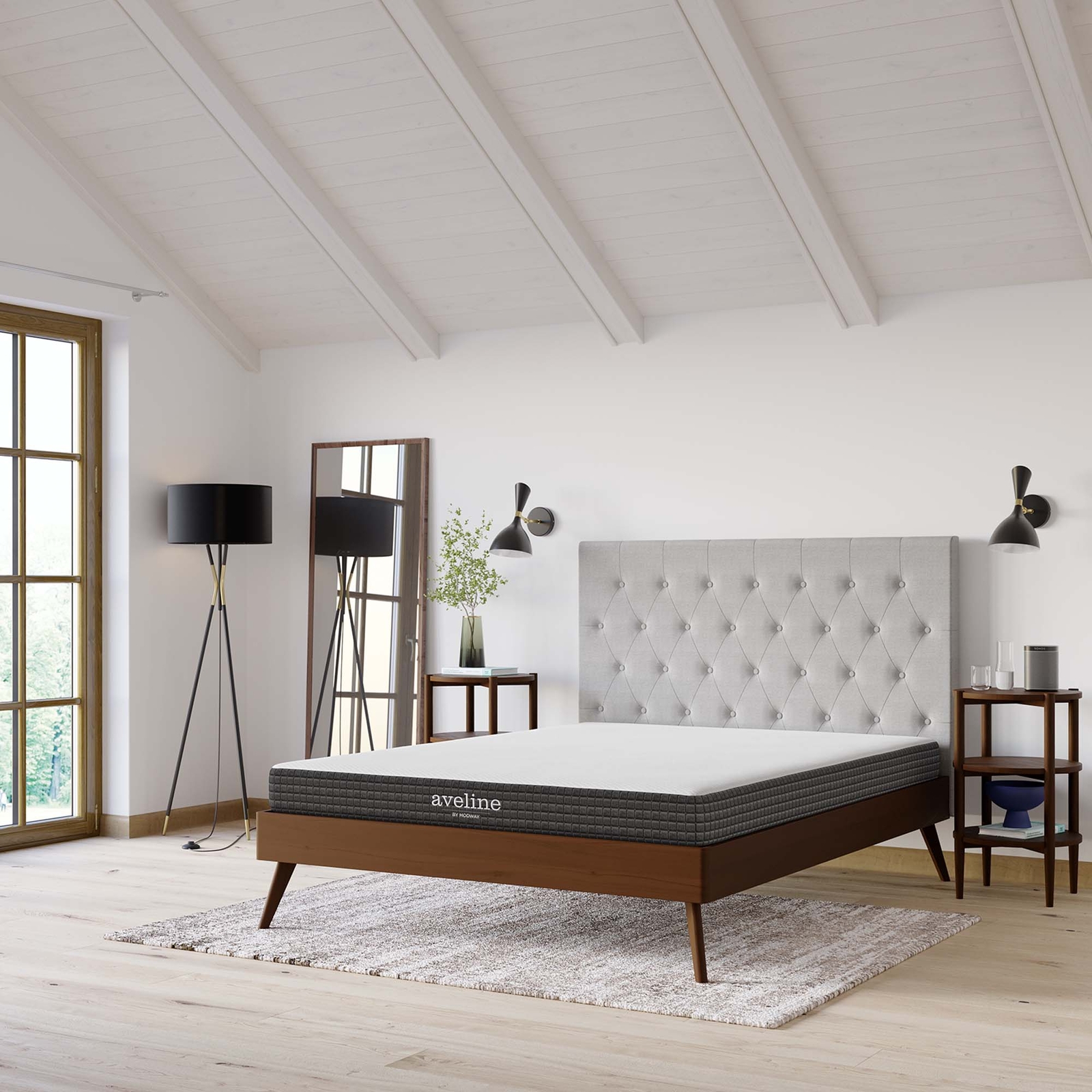 Modway 6″ Cool Gel-Infused Firm King Memory Foam Mattress With 10 Year Warranty
