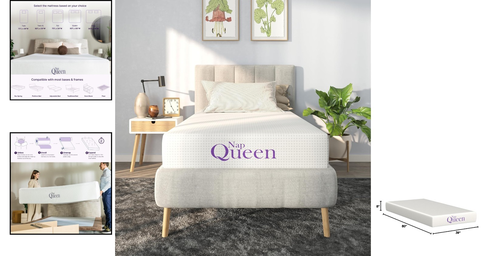Medium Firm Twin-XL Mattress – Durable Bamboo Charcoal Memory Foam Solution