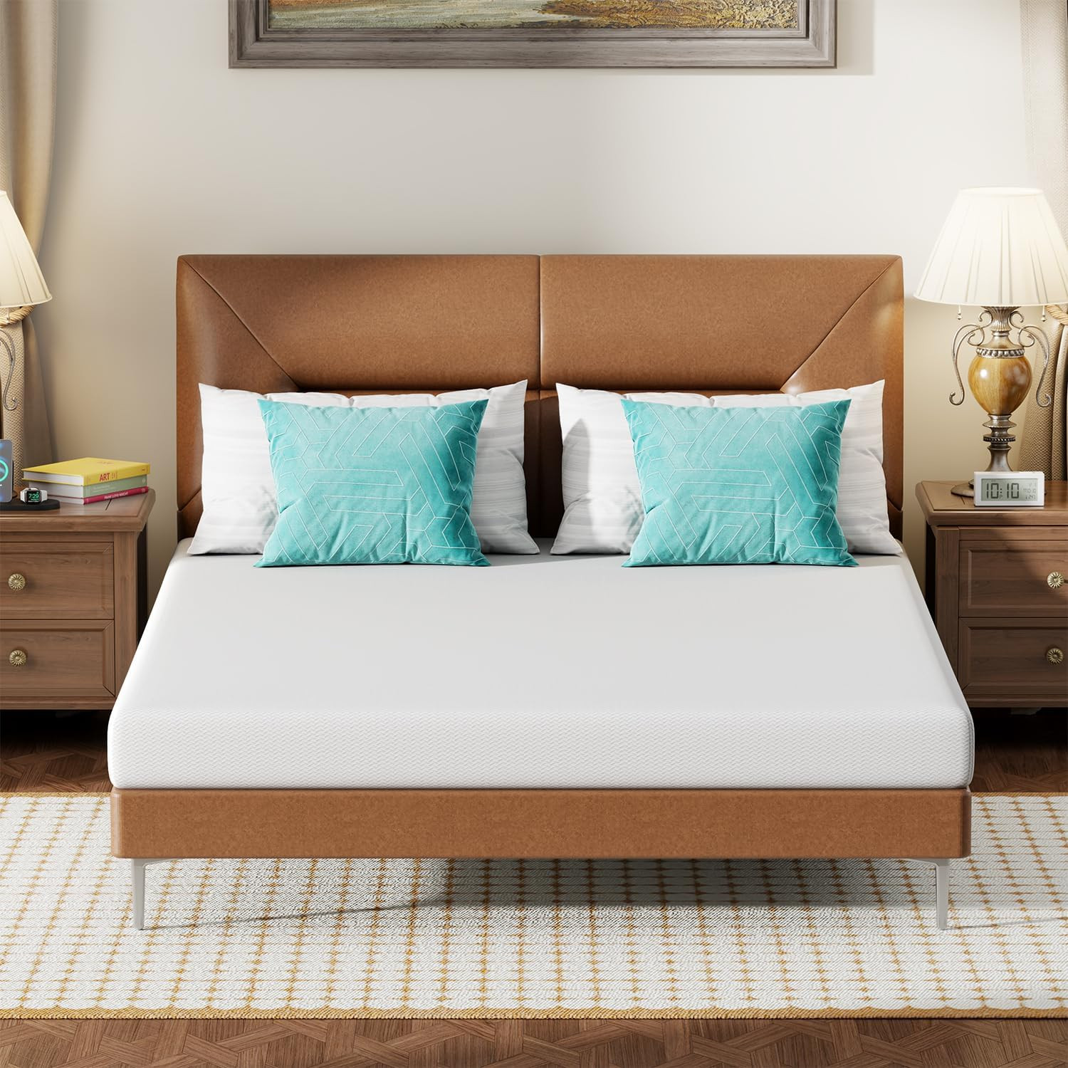6 Inch Queen Mattress, Medium Firm, Breathable, Washable Cover, Bed in a Box