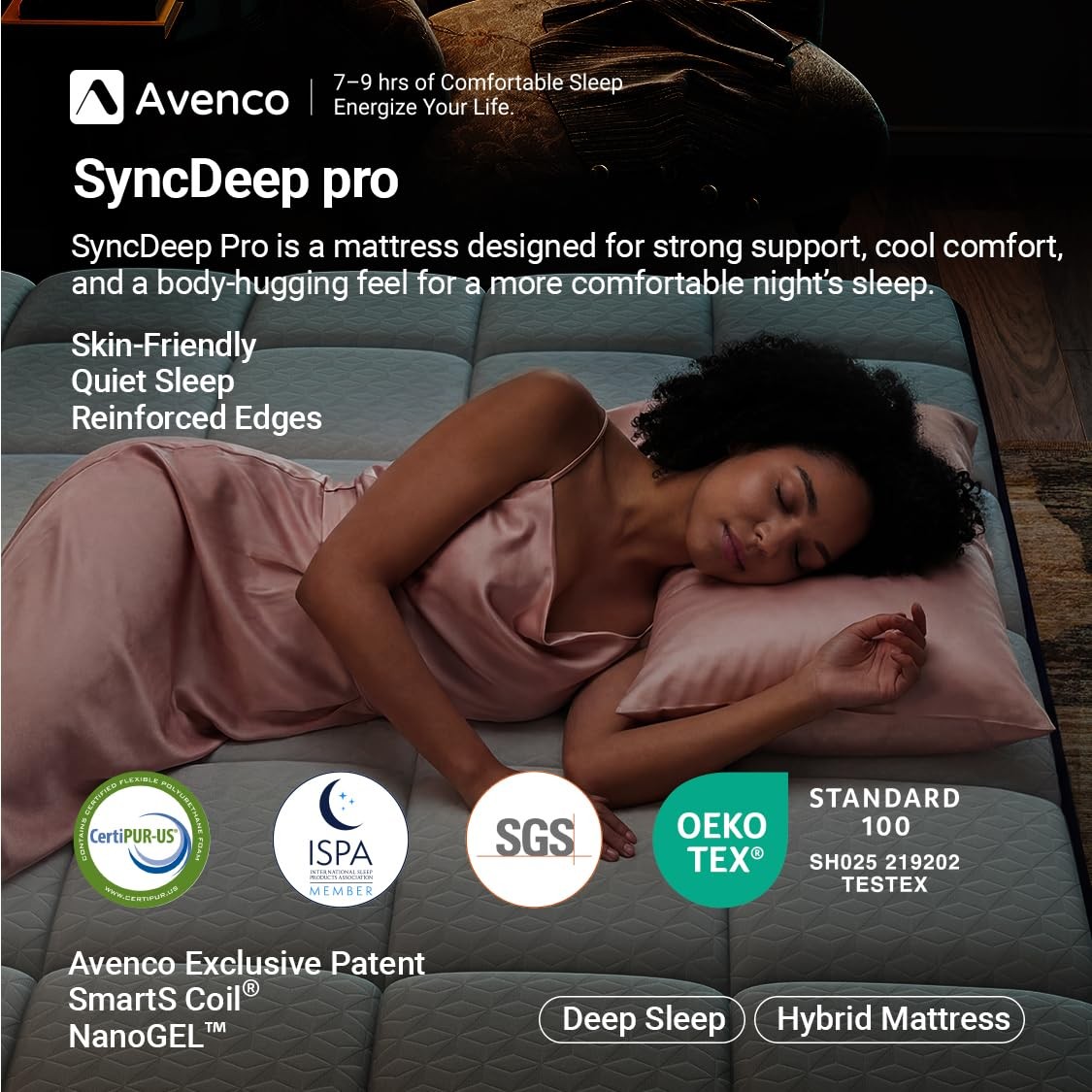 Avenco 12 Inch Twin Mattress, Twin Size Mattress Hybrid with Cooling Memory F…