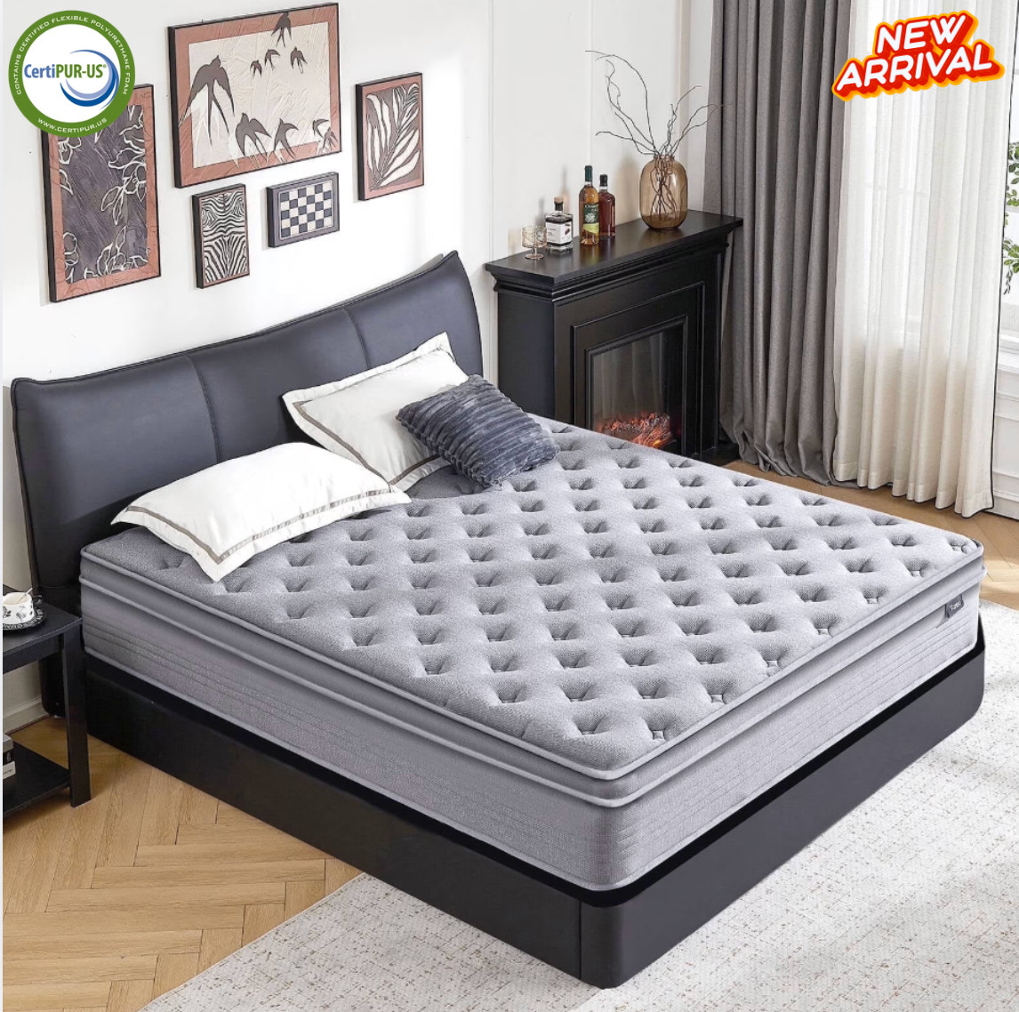Twin 10 Inch Hybrid Memory Foam Mattress Medium Firm Bed Colchon Twin Kids Cama
