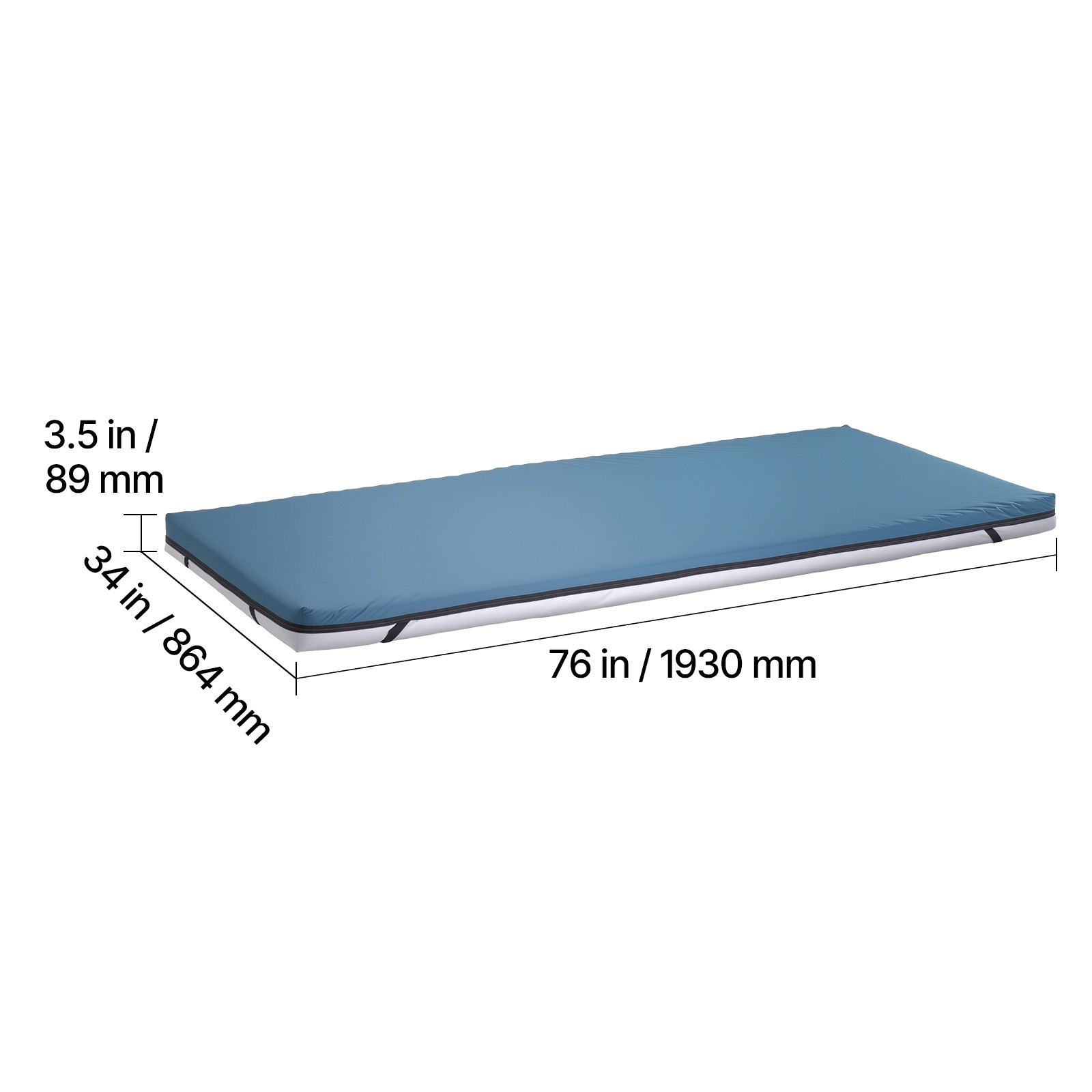 Hospital Medical Bed Mattress 3.5-Inch Water Resistant Non Slip Home Foam