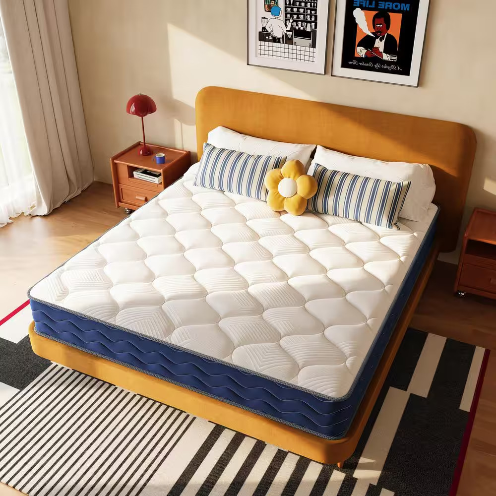 King Firm Hybrid Bamboo Charcoal Gel Memory Foam 12 In. Innerspring Pillow Top B