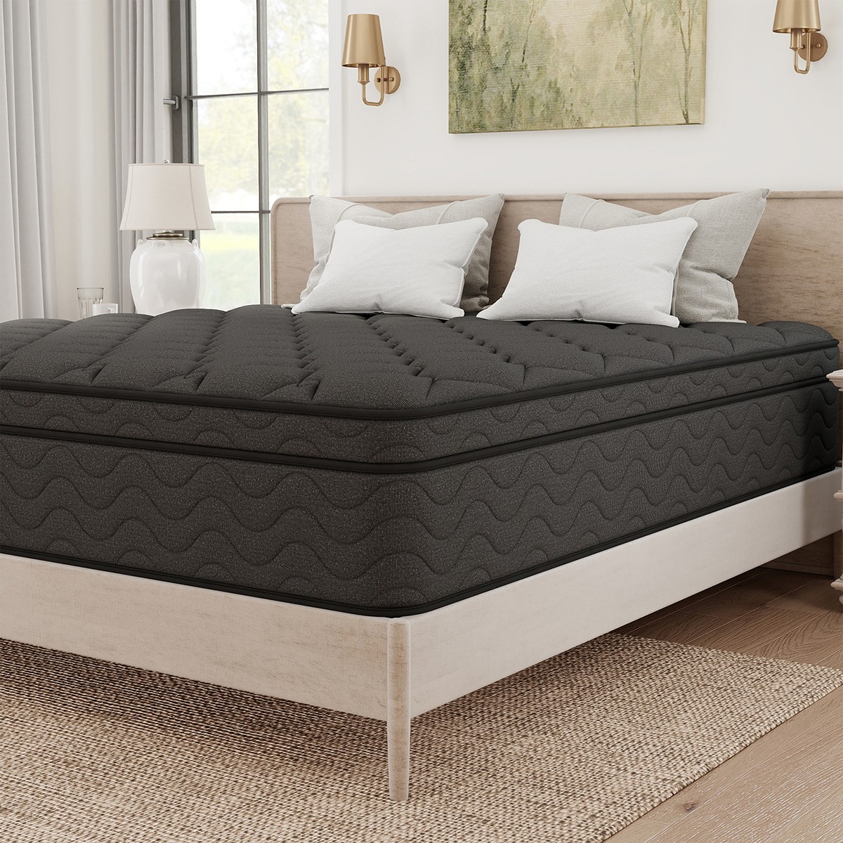 12 Inch Gel Memory Foam Mattress Twin Full Queen King Hybrid Spring Medium Firm