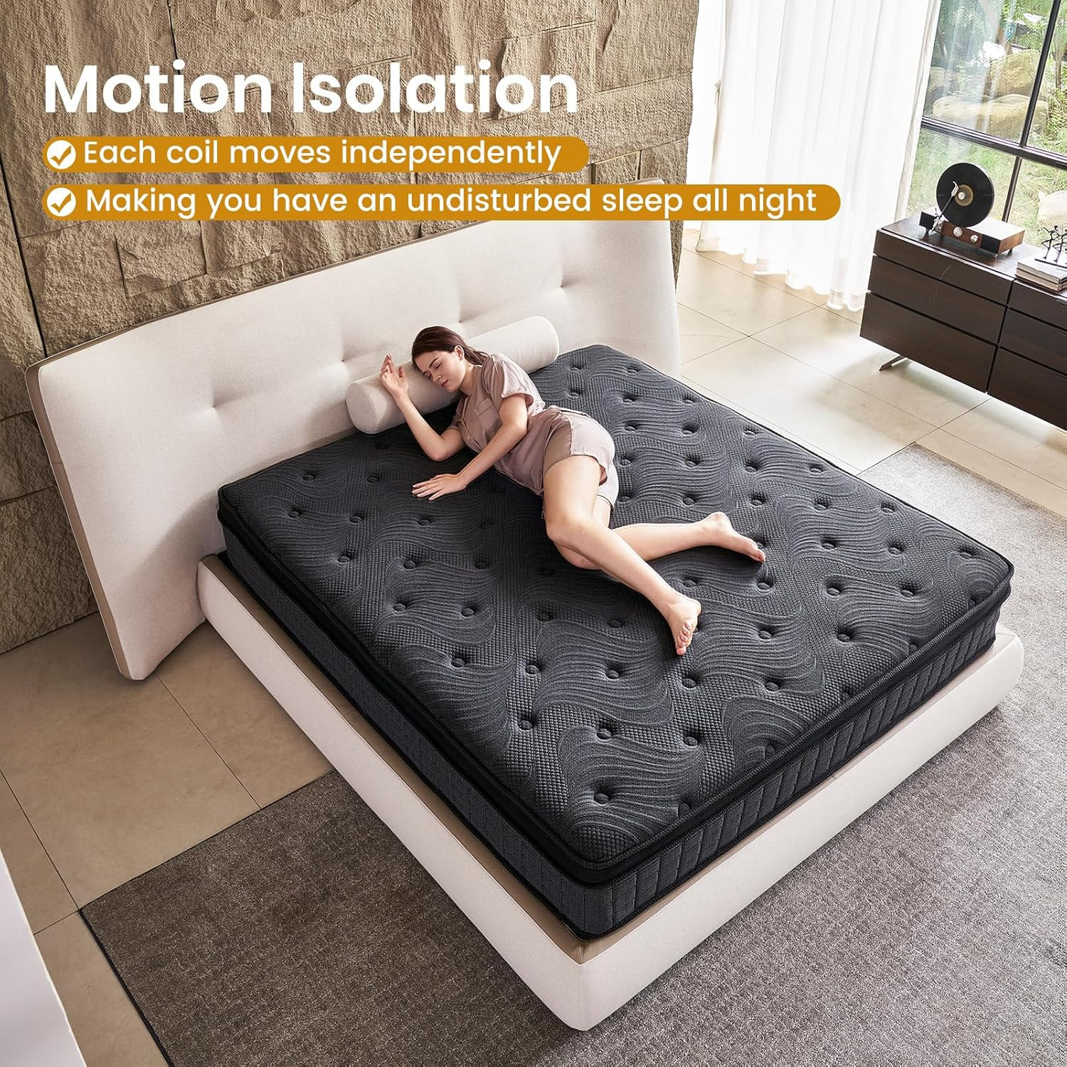 12″ Hybrid Full Mattress with Gel Foam & Pocket Springs for Comfort & Support