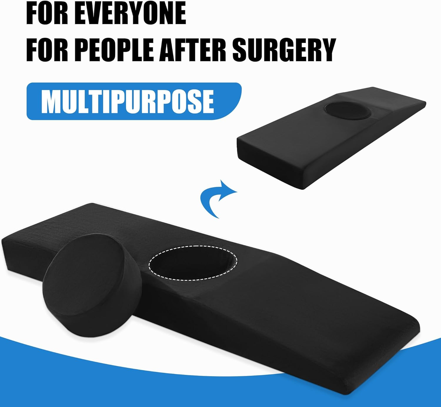 BBL Recovery Mattress with Hole – High Density Foam Pillow for Post-Surgery Comf