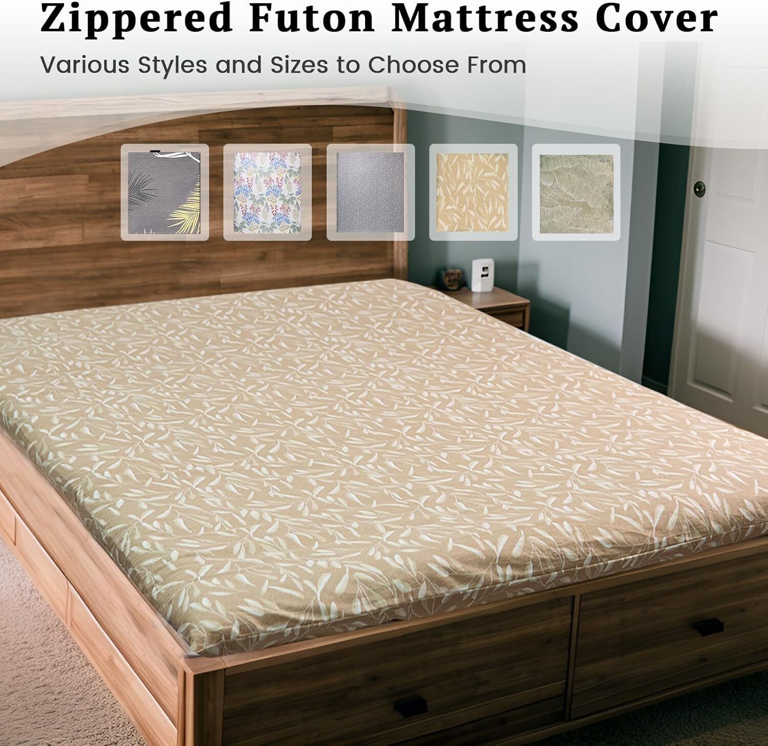 Futon Mattress Cover Queen Size for Traditional Japanese Floor Futon Mattress