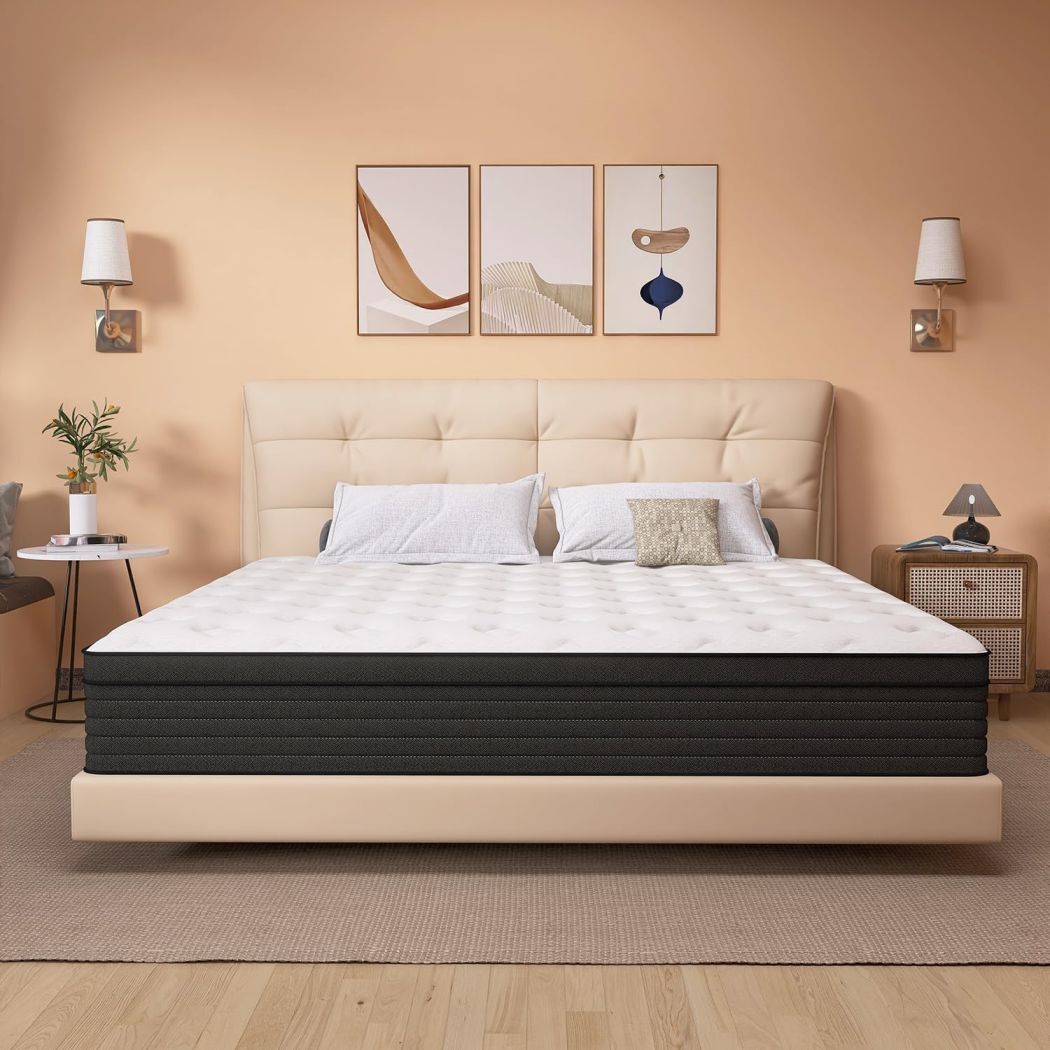 14″ Queen Size Hybrid Memory Foam Mattress in a Box,Pocket Spring Medium Firm