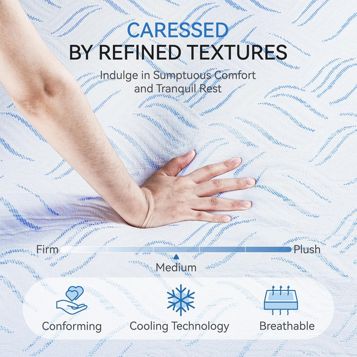 Full Size Memory Foam Mattress, 12 Inch Cooling Gel Bed in a Box, Foam Mattress
