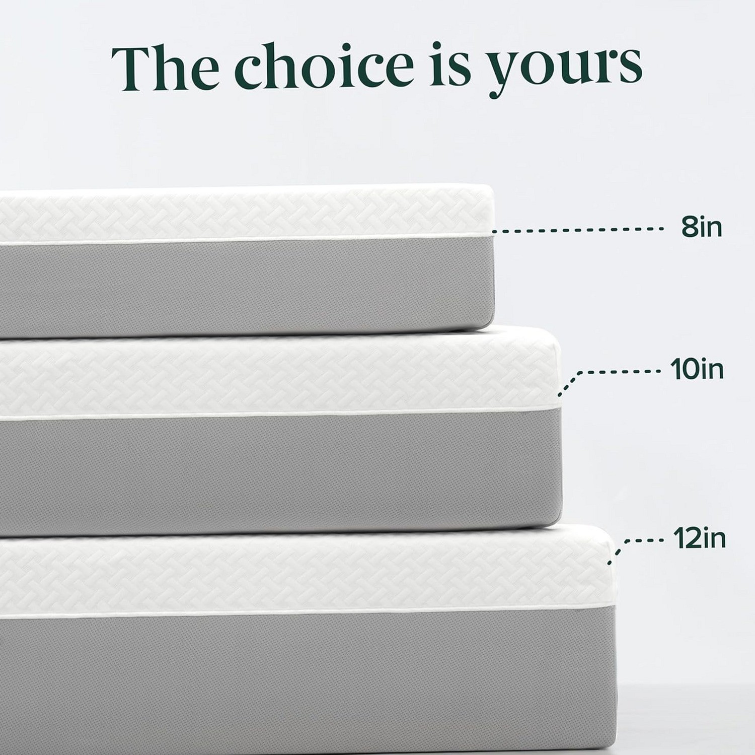Zinus 12 Inch Green Tea Memory Foam Mattress Queen Fiberglass Free Medium NEW