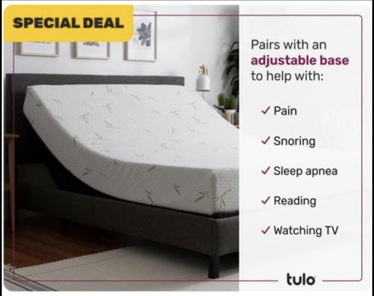 Mattress Firm Bed Mattress Tulo Bamboo Medical Memory Foam Twin size – XL 8”